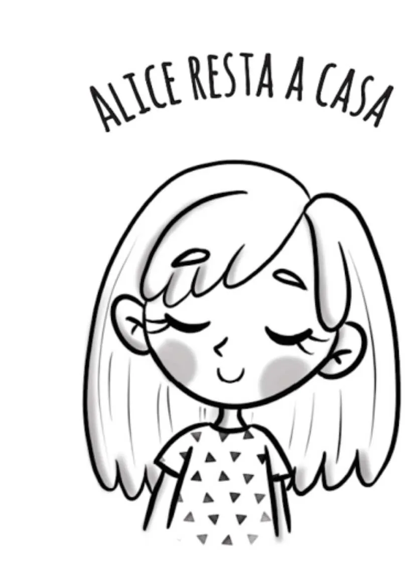 Copertina del libro per bambini 'Alice resta a casa' scritto da Rossella Scalise